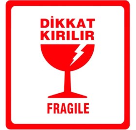 Resim Novabant Dikkat Kırılır Fragile Baskılı Koli Bandı 45*100 