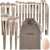 Resim MAANGE 18 adet Makyaj Fırça Seti + Güzellik Süngeri + Kumaş Saklama Çantası, Fondöten Fırçası, Kapatıcı Fırçası, Allık Fırçası, Dudak Fırçası, Kaş Fırçası, Başlangıç Klasik Tam Makyaj Fırça Seti, Seyahat Taşınabilir 