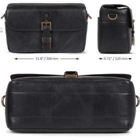 Resim MegaGear Mg1331 Hakiki Deri Kamera Çantası - Siyah 