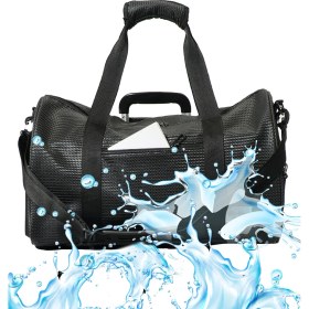 Resim Miami Beach Siyah Suni Deri Kilitli Seyahat Çantası - Kabin Boy El Valizi - Spor Çantası 