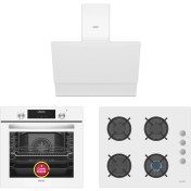 Resim Simfer 9 Fonksiyon Qs Dijital Beyaz Ankastre Set (8209 Fırın + 3507 Ocak + 8704 Davlumbaz) 