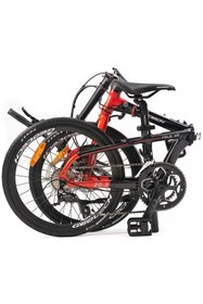 Resim Geotech Fold Up 20.3 20 Jant 18 Vites HD Katlanır Bisiklet - Siyah Kırmızı 