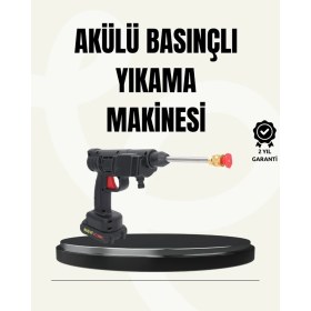 Resim TKÇ 48V Şarjlı Basınçlı Yıkama Makinesi Kablosuz Su Tabancası 