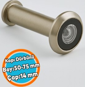 Resim NZB Saten Renk Kapı Dürbünü Kısa 50-75 mm Ayarlanabilir 14 mm Geniş Açılı Güvenlik Kapı Gözetleme Dürbün 