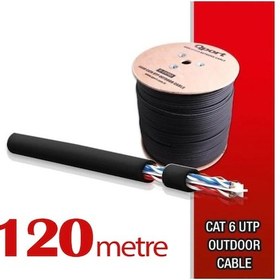 Resim Qport Yüksek Bakır Utp 23Awg 0.58 MM Dış Ortam Cat6 Outdoor Kablo 120 Metre 