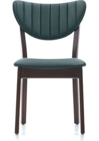 Resim Olivya Elma Ahşap Sandalye Yeşil 