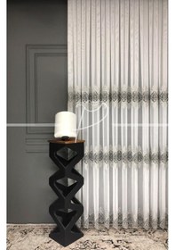 Resim Tül Perde Taç Marka 3 Hiza Hades Desen Aplik Işleme 3 Renk Seçe Çok Renkli 