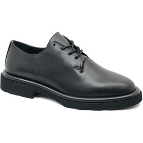 Resim Kids Club Shoes Greyder 59167 Zn Deri Comfort Klasik Oxford Kadın Ayakkabı SİYAH 