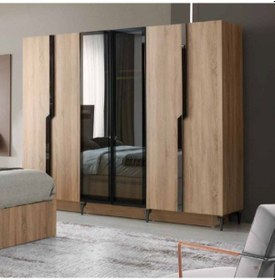 Resim Aby Meşe 6 Kapılı Sonoma Dolap 