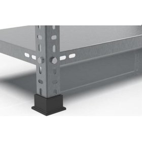 Resim 5 Katlı 3'lü Bitişik Paslanmaz Krom Raf - Inox Soğuk Oda Rafı, Buzhane Rafı 43x60 Cm-0.70 Mm-150 Cm Gri 