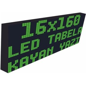 Resim Led Tabela 16x160cm Tek Taraflı Yeşil Kayan Yazı-wifi 
