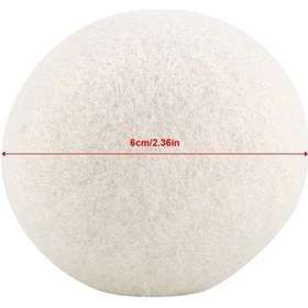 Resim Fortunelane 6 Adet 6cm Doğal Yün Kurutma Topu Kimyasız Kumaş Yumuşatıcı Yeniden Kullanılabilir Kuruma Süresini Uzatır Ev-friendly 
