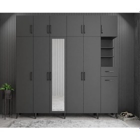 Resim Açelya Portmanto Vestiyer Füme M9-208 cm 