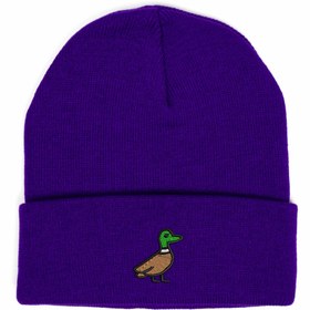Resim Duck Nakışlı Bere - Bordo 