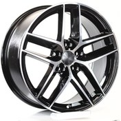 Resim EMR-DY437-02 7.5x17" 5x112 ET40 57.1 Black Machined Jant (4 Adet) 