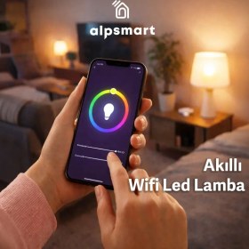 Resim Alpsmart AS-8229 CW Akıllı Wifi Led Lamba Tuya Destekli 9W Ampül 