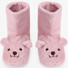Resim Diğer Lila Happy Bear Hayvan Nakışlı Ev Botu 