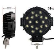 Resim Rock Off Road 51watt 17 Led Sis Lambası Max Güçlü Işık Siyah Gövde 