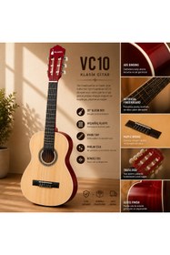 Resim valares VC10 39” Köşe Korumalı Sap Ayarlı Klasik Gitar kılıf.pena askı hediye 
