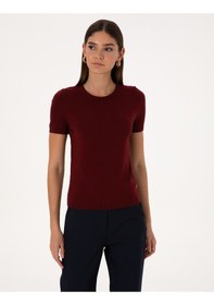 Resim Pierre Cardin Kadın Vişne Kazak /triko 50316341-vr223 Vişne 