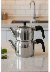 Resim Emsan Amelia Mini Çaydanlık Takımı Siyah 0.75 - 1.50 Lt. Siyah 