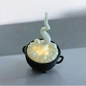 Resim multiogz Cadı Kazanı Gece Lambası – 3D Baskı LED Işıklı Sihirli Dekoratif Masa Lambası Hediye 