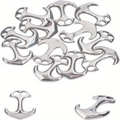 Resim 12 Adet 304 Paslanmaz Çelik Çapa Kilitleri 1 Kutu - 31x24x6mm, 5x5mm Delik, Gümüş Gri, Denizcilik ve Deniz Temalı El Sanatları için Mükemmel, El Sanatları Malzemeleri | Denizcilik El Sanatları Malzemeleri | Dayanıklı El Sanatları Malzemesi, Denizcilik El Sanatları Malzemeleri 