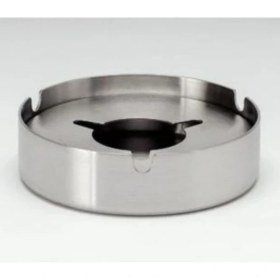 Resim Viyalente Paslanmaz Küçük Boy Yuvarlak Mat Rüzgarlıklı Kapalı Küllük 8 cm 