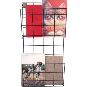 Resim Nilşah Metal Ferforje Duvar Gazetelik Şık Tasarım Paslanmaz Uzun Ömürlü Siyah Renk 