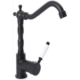 Resim Venita Siyah Rustik Mutfak Eviye Batarya Sahra 