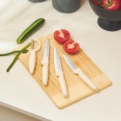 Resim Dr. Inox 4 Parça Bıçak Seti Bej Peel 