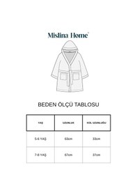 Resim Luna Soft Kız / Erkek Çocuk Kapşonlu Pamuklu Bornoz Peluş Sabahlık 5/6 Yaş Bej 