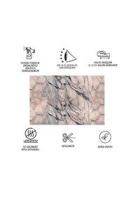 Resim Tink Kendinden Yapışkanlı Pembe Mermer Desenli Pvc Panel 41x62 Cm 