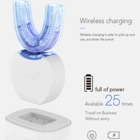 Resim Sanlindou 360 Derece Sonic Otomatik Elektronik Diş Fırçası 60 Ml Sıvı Köpüklü Diş Macunu İle Ultrasonik Silikon U Şekilli Kafa | Elektrikli Diş Fırçaları (Yurt Dışından) 