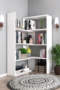 Resim dekoronya Magic Fonksiyonel Köşe Kitaplık Beyaz 