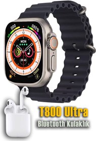 Resim DigiMonster Watch 8 Ultra Akıllı Saat IPS Ekranlı / 2 Çift Kordon / Bluetooth Kulaklık Hediye 