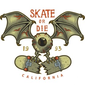 Resim Reysa Tasarım Skate Sticker 10X10 Cmrenkli Sticker 