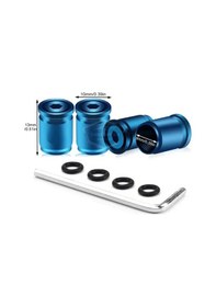 Resim Kilitlemeli Sibop Kapağı Alyanlı Sibop Kapağı Araba Motosiklet Bisiklet Metal Sıkmalı Mavi 4 Lü Set 00 Şüscaroto Aksesuar 
