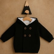 Resim Puppis Baby Bebek Siyah Kulaklı Anchor Hırka, Astarlı Unisex 