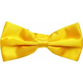 Resim Sarı Düz Renk Saten Papyon - SP-50 Sarı 