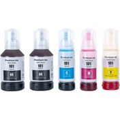 Resim Duruink ECOTANK ET2760 101 103 UYUMLU MUADİL MÜREKKEP SETİ 2X127ML SİYAH+3X70ML RENKLİ 