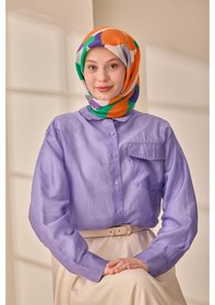 Resim Silk Home Aura Eşarp 140001-17 Mor, Eflatun, Gri, Beyaz,turuncu, Yeşil 