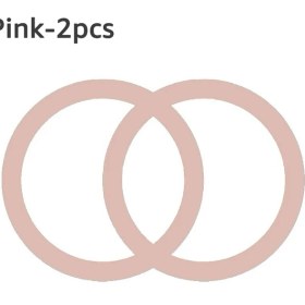 Resim GongtuShop Pembe Tarzı Magsafe Için 2 Paket Manyetik Plaka Yüzük Evrensel Metal Etiket Desteği Mıknatıs Araba Tutucu Için Kablosuz Şarj Metal Plaka Levha (Yurt Dışından) 