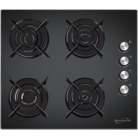 Resim univercal Unıvercal Marka Ucosy6050yk Gaz Kesme Emniyetli Ankastre Cam Ocak Doğalgazlı Siyah 