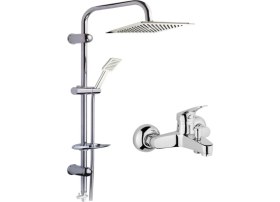 Resim Hsa Banyo Duş Bataryası Krom Duş Seti Takımı 