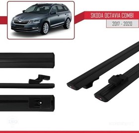 Resim Skoda Octavia COMBI 2017-2020 Arası ile uyumlu BASIC Model Ara Atkı Tavan Barı SİYAH 