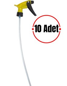 Resim Kimyasal Dayanıklı Triger Sprey Başlık Sarı Sprey Başlığı 10 Adet 