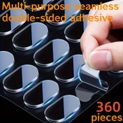 Resim 360 Parça Çift Yüzeyli Yapıştırma Bandı - Çok Amaçlı, Düzgün, Su Geçirmez, Ahşap, Plastik, Cam, Metal için - İzsiz Güçlü Yapışkan Pad için Ev Dekoru, Posterler, Resim Çerçeveleri ve Ofis Malzemeleri 