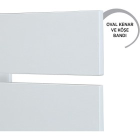 Resim PASİFİC HOME Huga Tek Kişilik Beyaz Yatak Başlığı 100lk / 100 Cm Baza Başlık 