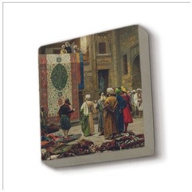 Resim Halı Tüccarı Osman Hamdi Bey, 1888 Baskılı Taş Magnet 5x5 